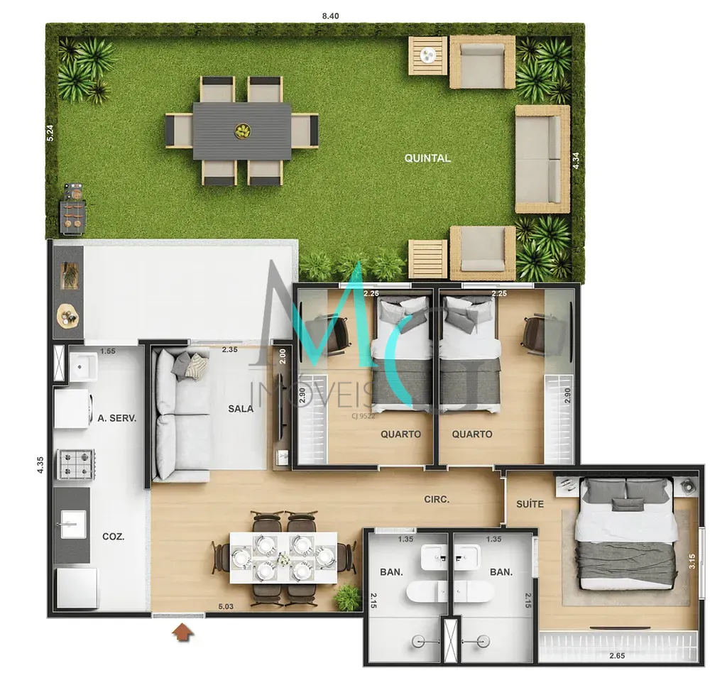 Apartamento, 2 quartos, 81 m² - Foto 54