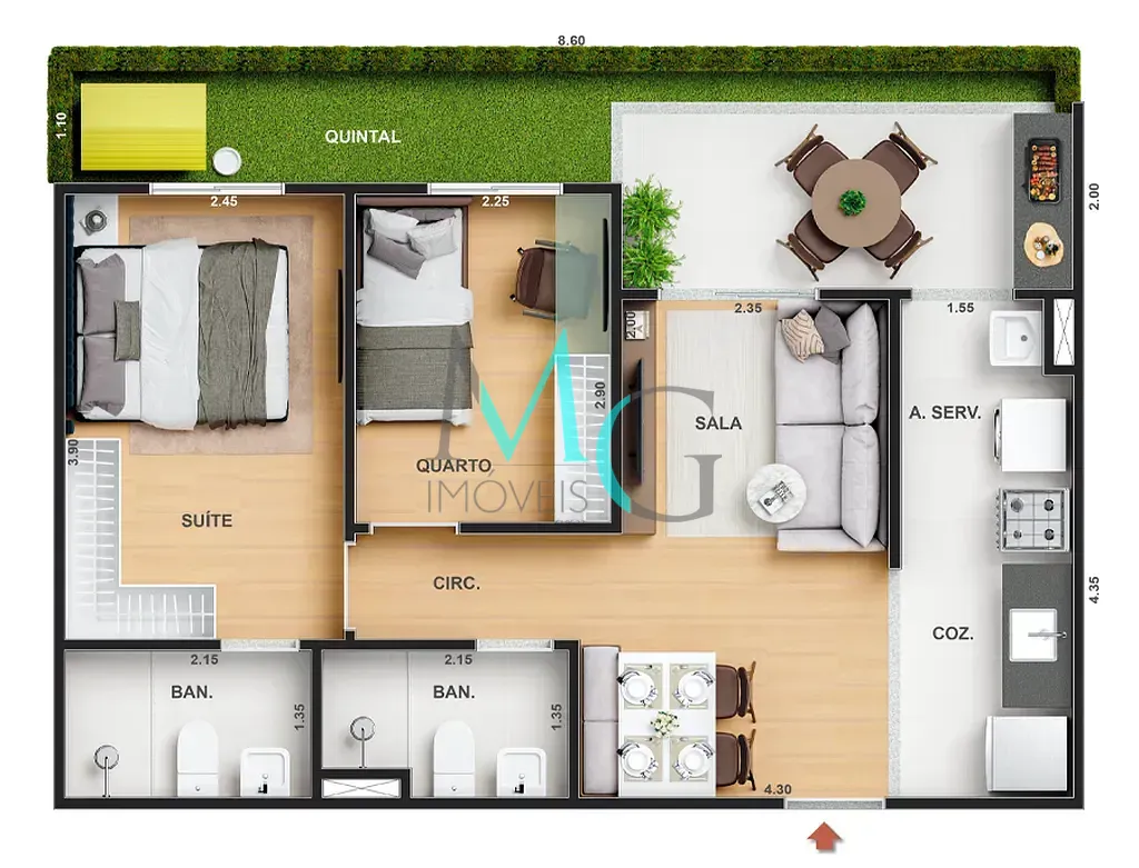 Apartamento, 1 quarto, 36 m² - Foto 43