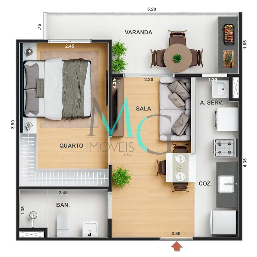 Apartamento, 2 quartos, 50 m² - Foto 35