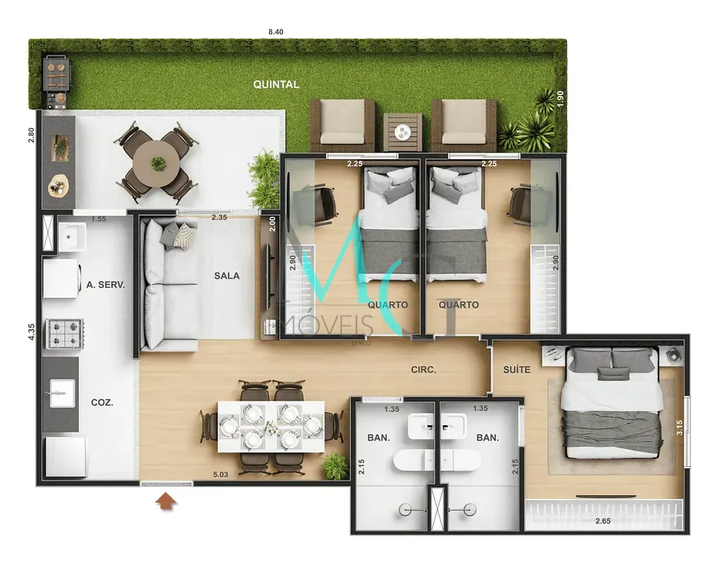 Apartamento, 2 quartos, 50 m² - Foto 50