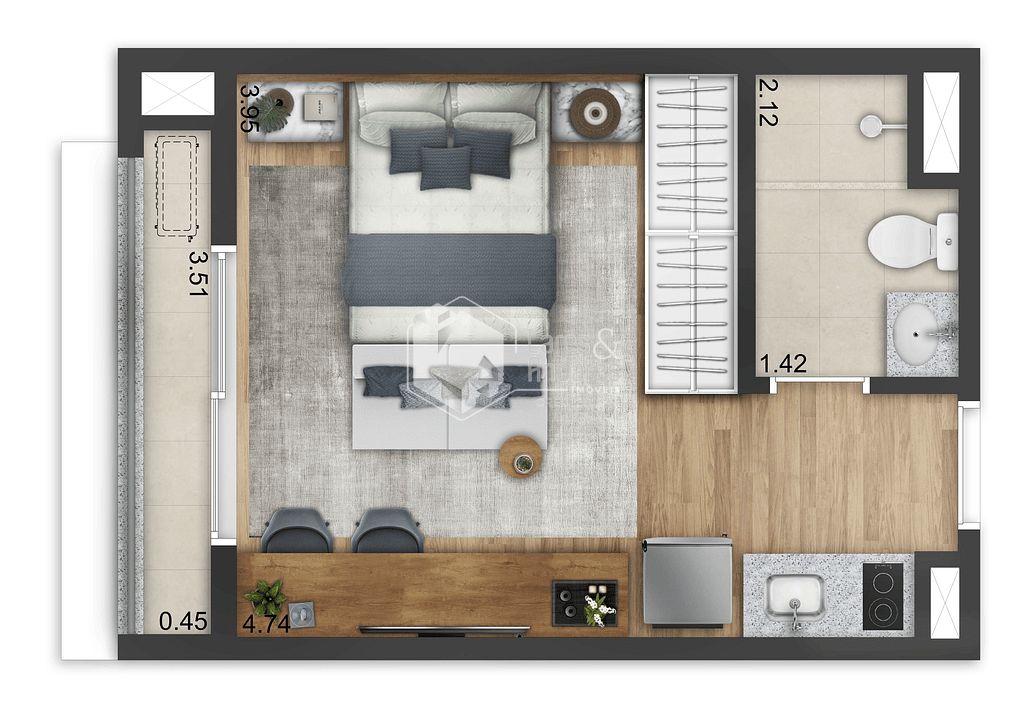 Apartamento, 1 quarto, 34 m² - Foto 32