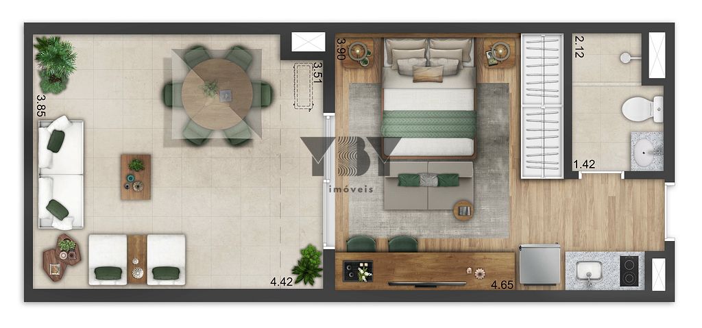 Apartamento, 1 quarto, 34 m² - Foto 33