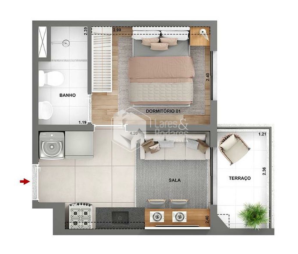 Apartamento, 2 quartos, 32 m² - Foto 22