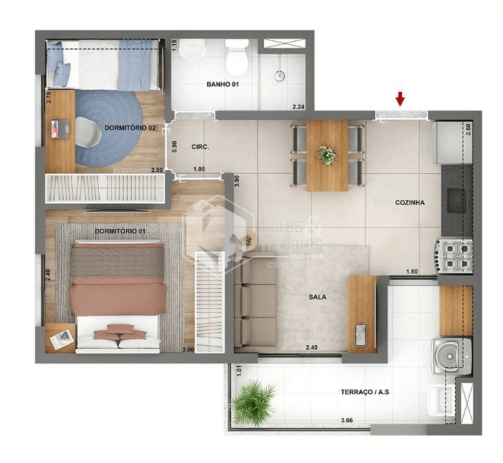 Apartamento, 2 quartos, 37 m² - Foto 25