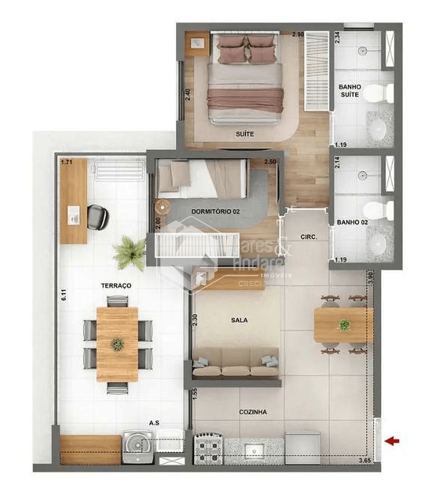 Apartamento, 2 quartos, 37 m² - Foto 27