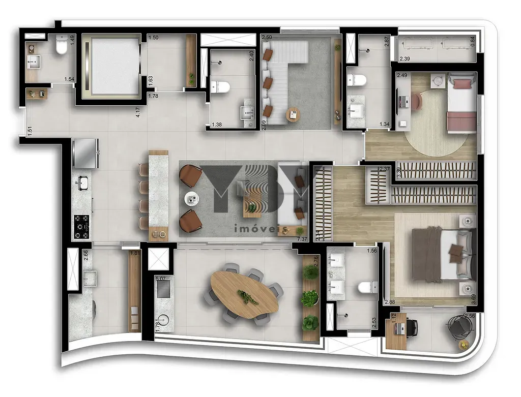 Apartamento, 3 quartos, 167 m² - Foto 9