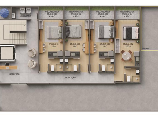 Apartamento 1 quarto e 1 banheiro, à venda, no bairro Bessa em João Pessoa