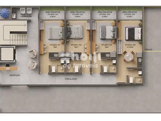 Apartamento 1 quarto e 1 banheiro, à venda, no bairro Bessa em João Pessoa