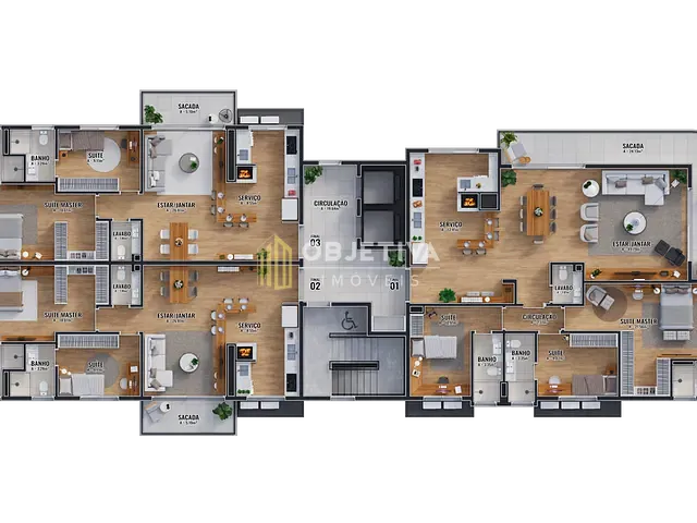Apartamento 2 quartos e 3 banheiros, à venda, no bairro Tristeza em Porto Alegre