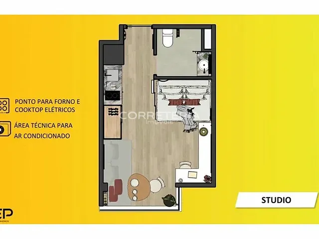 Studio 1 quarto e 1 banheiro, à venda, no bairro Pinheiros em São Paulo