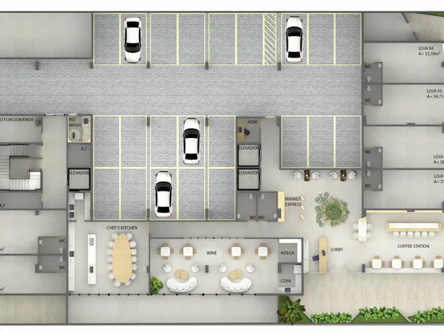 Apartamento 1 quarto e 2 banheiros, à venda, no bairro Manaíra em João Pessoa