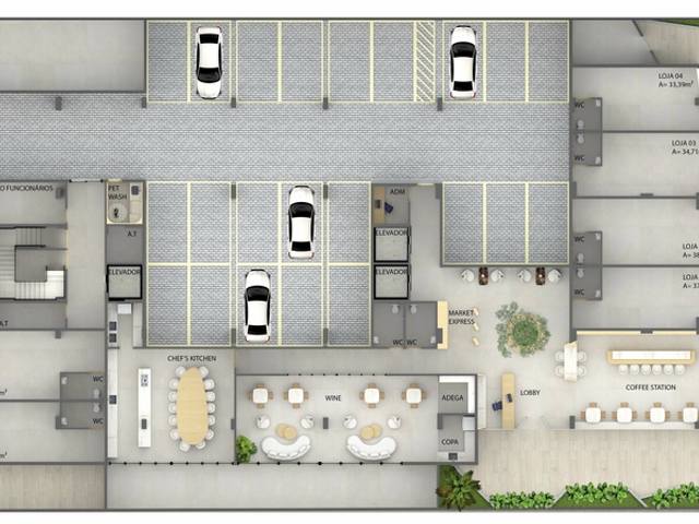 Apartamento 1 quarto e 1 banheiro, à venda, no bairro Manaíra em João Pessoa