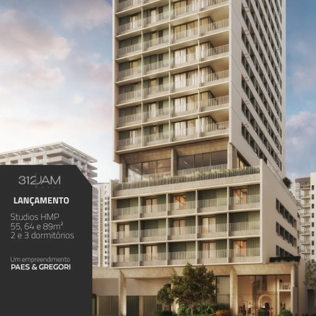 Studio à venda 1 Quarto 33.64M² Moema São Paulo - SP | 312 Jam Moema
