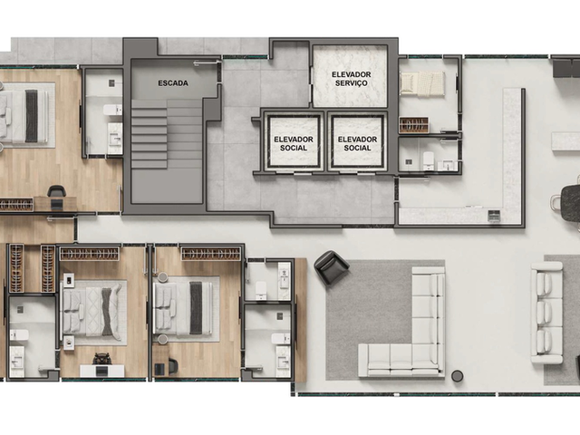 Apartamento 3 quartos e 5 banheiros, à venda, no bairro Aeroclube em João Pessoa