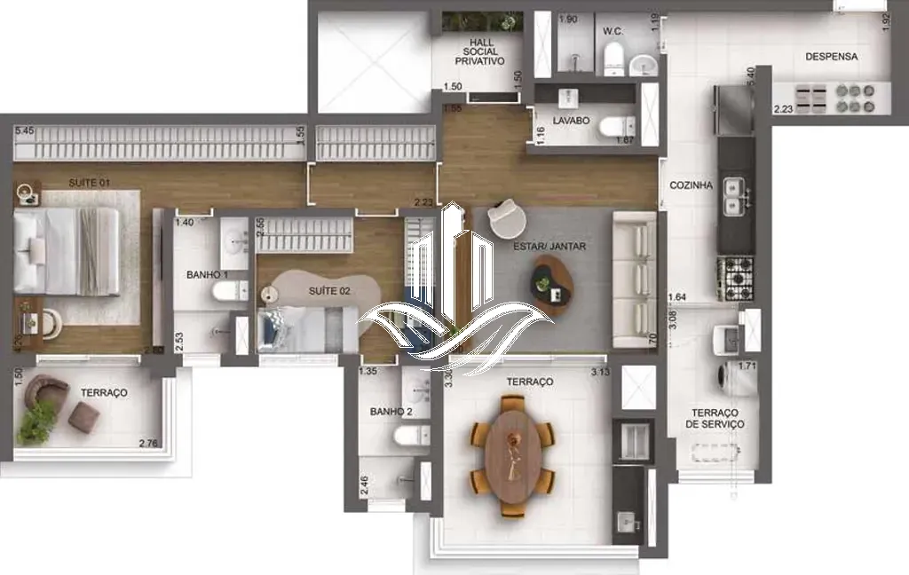 Apartamento, 2 quartos, 150 m² - Foto 47