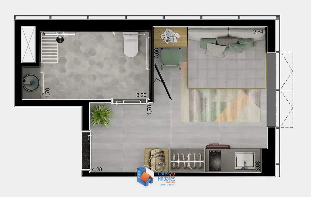 Apartamento, 1 quarto, 23 m² - Foto 17