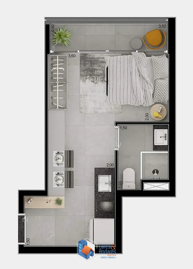 Apartamento, 1 quarto, 23 m² - Foto 19