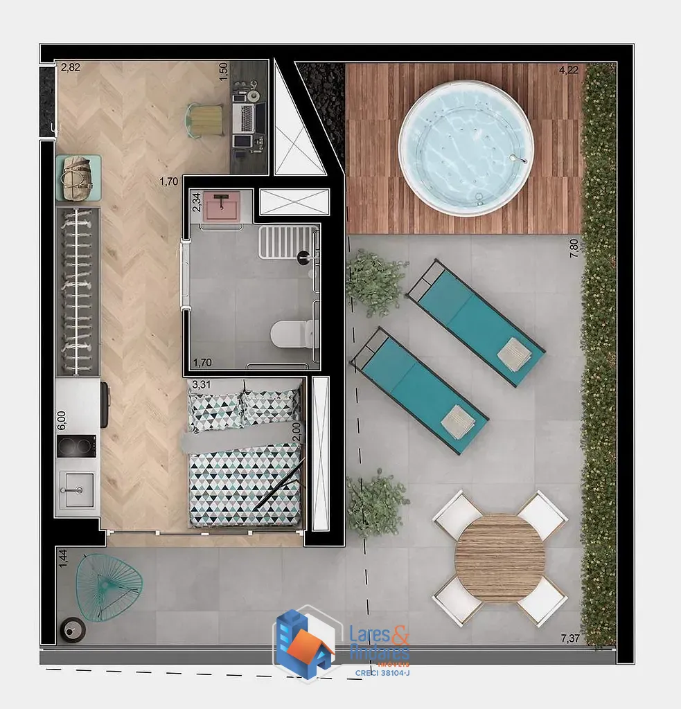 Apartamento, 1 quarto, 23 m² - Foto 21