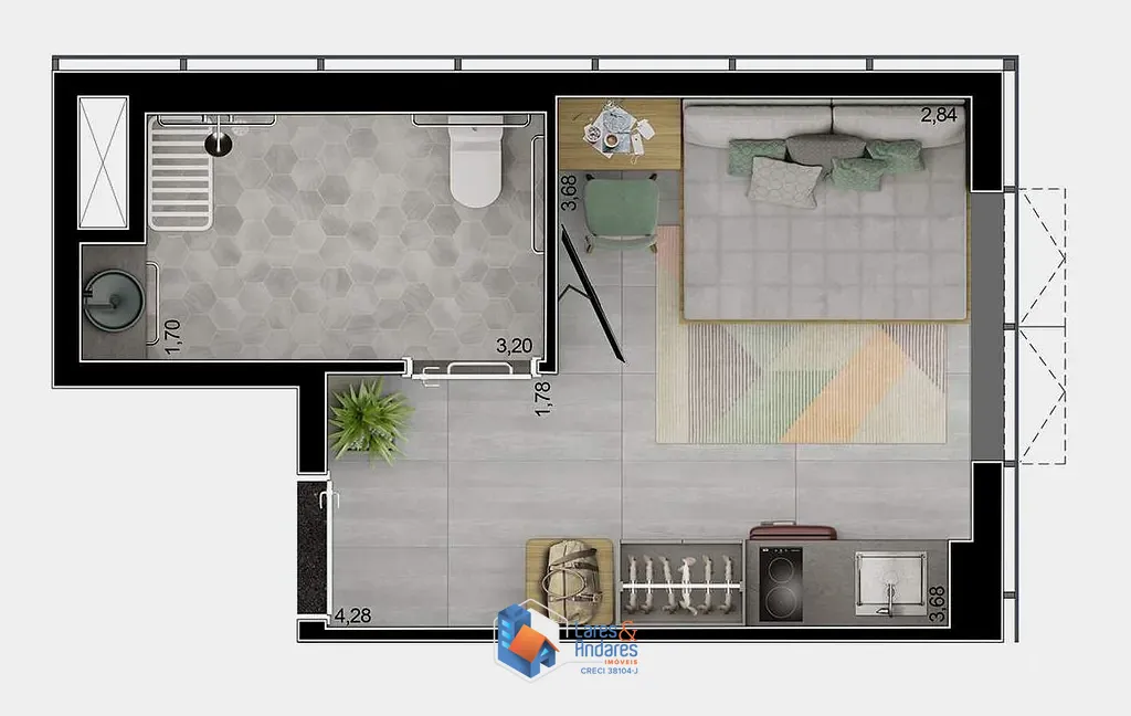 Apartamento, 1 quarto, 61 m² - Foto 17