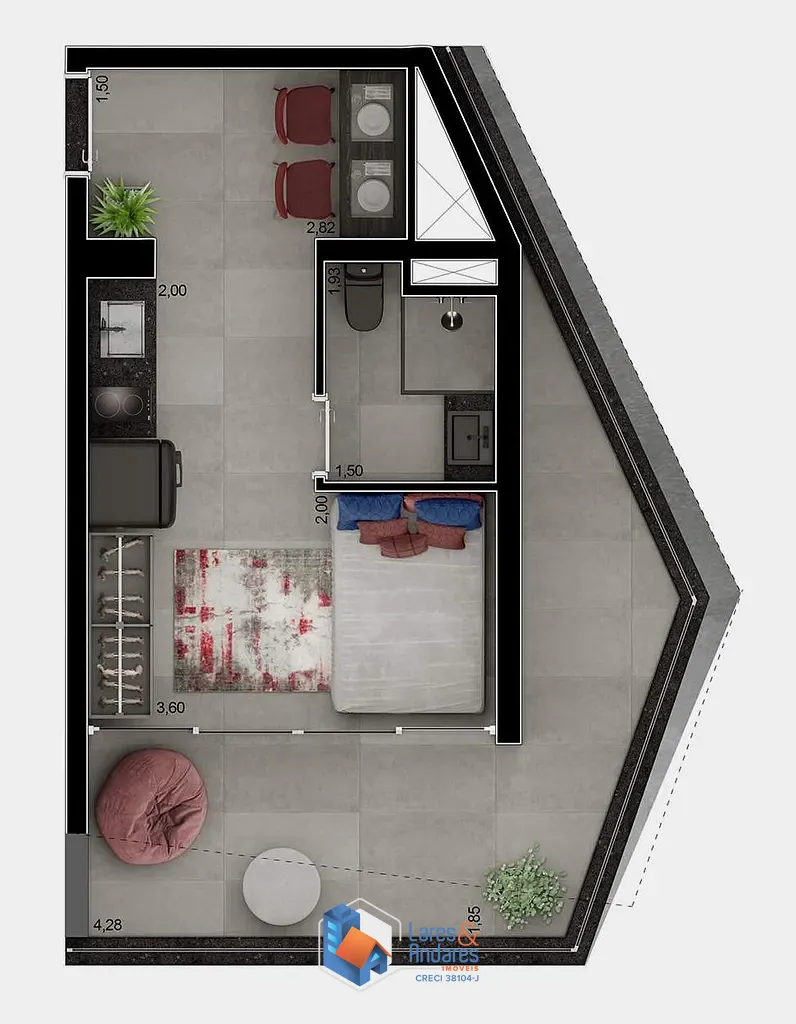 Apartamento, 1 quarto, 61 m² - Foto 20