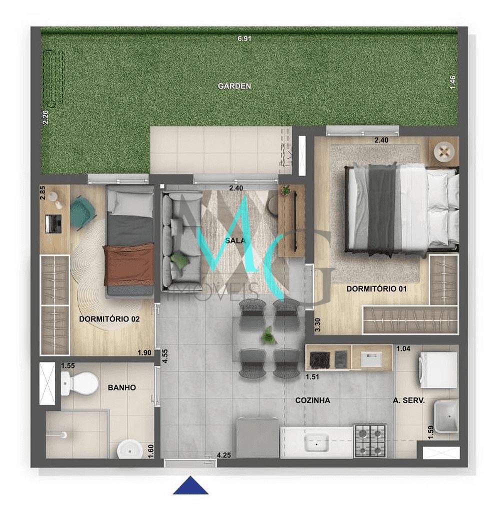 Apartamento, 2 quartos, 52 m² - Foto 19