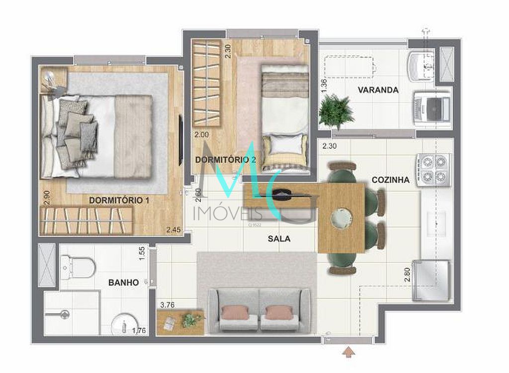 Apartamento, 1 quarto, 32 m² - Foto 24