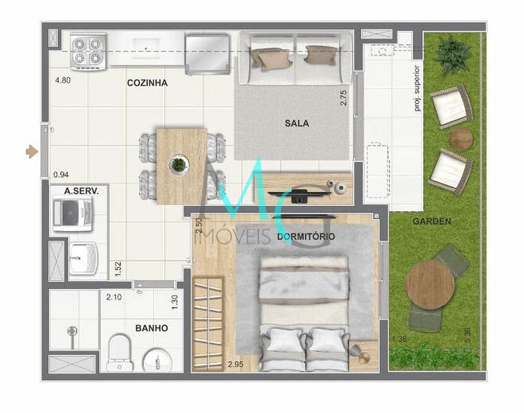 Apartamento, 1 quarto, 32 m² - Foto 28