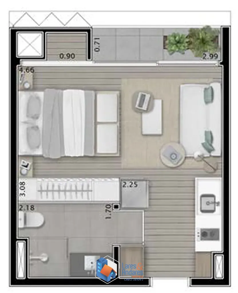 Apartamento, 1 quarto, 27 m² - Foto 34
