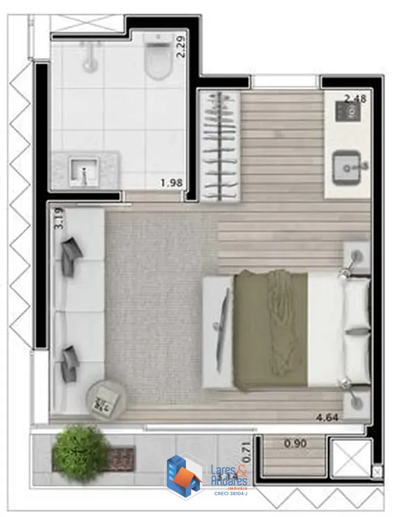 Apartamento, 1 quarto, 27 m² - Foto 36