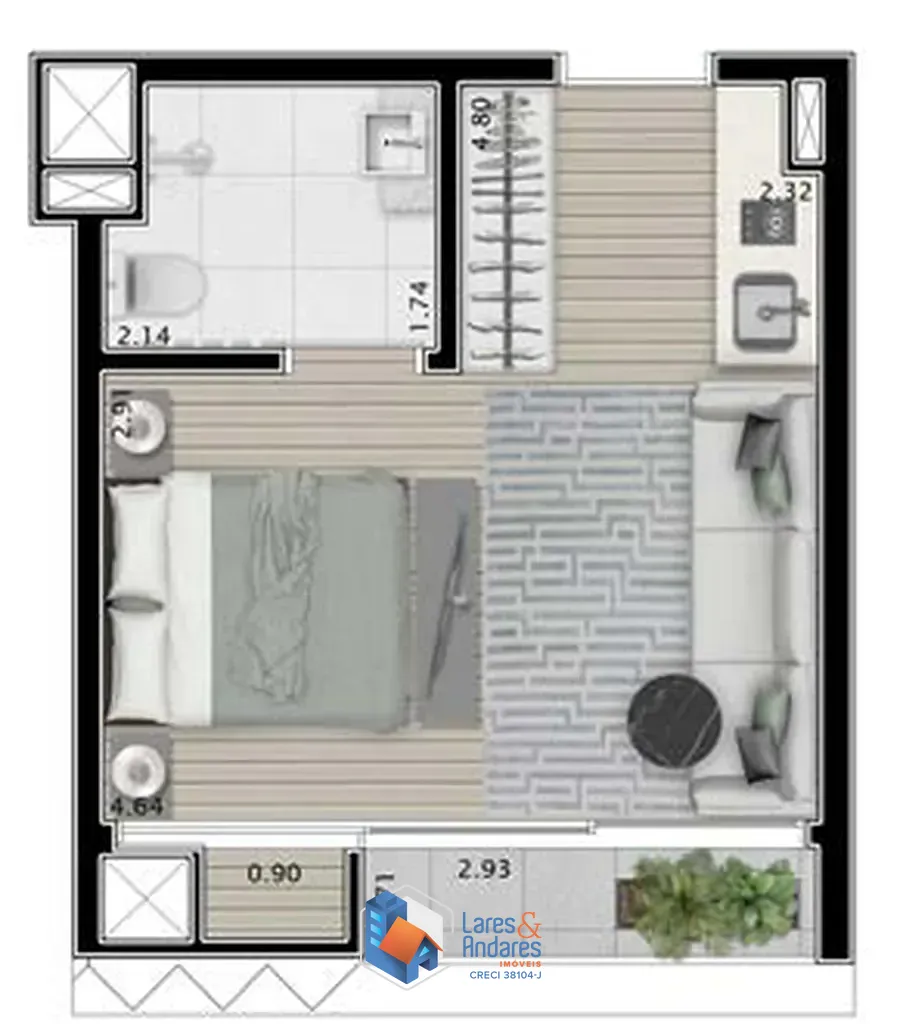 Apartamento, 1 quarto, 30 m² - Foto 35