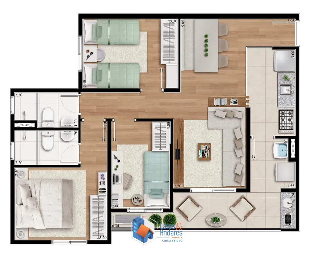 Apartamento, 2 quartos, 55 m² - Foto 92