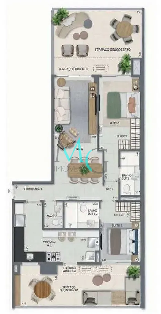 Apartamento, 3 quartos, 97 m² - Foto 43