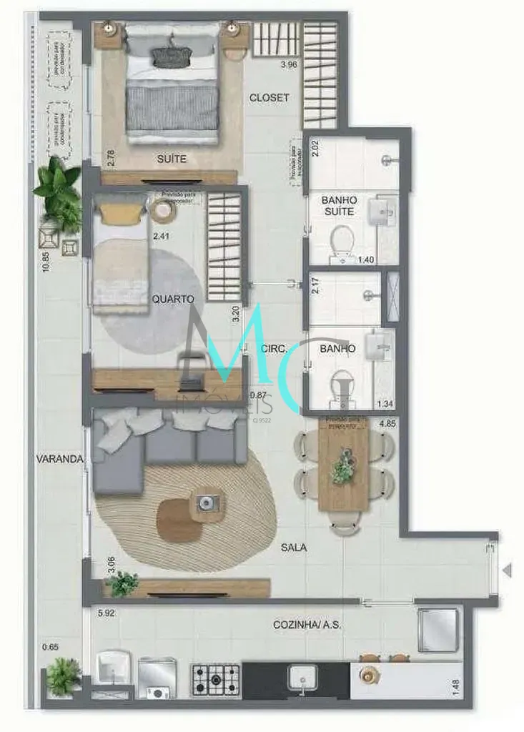 Cobertura, 3 quartos, 141 m² - Foto 30