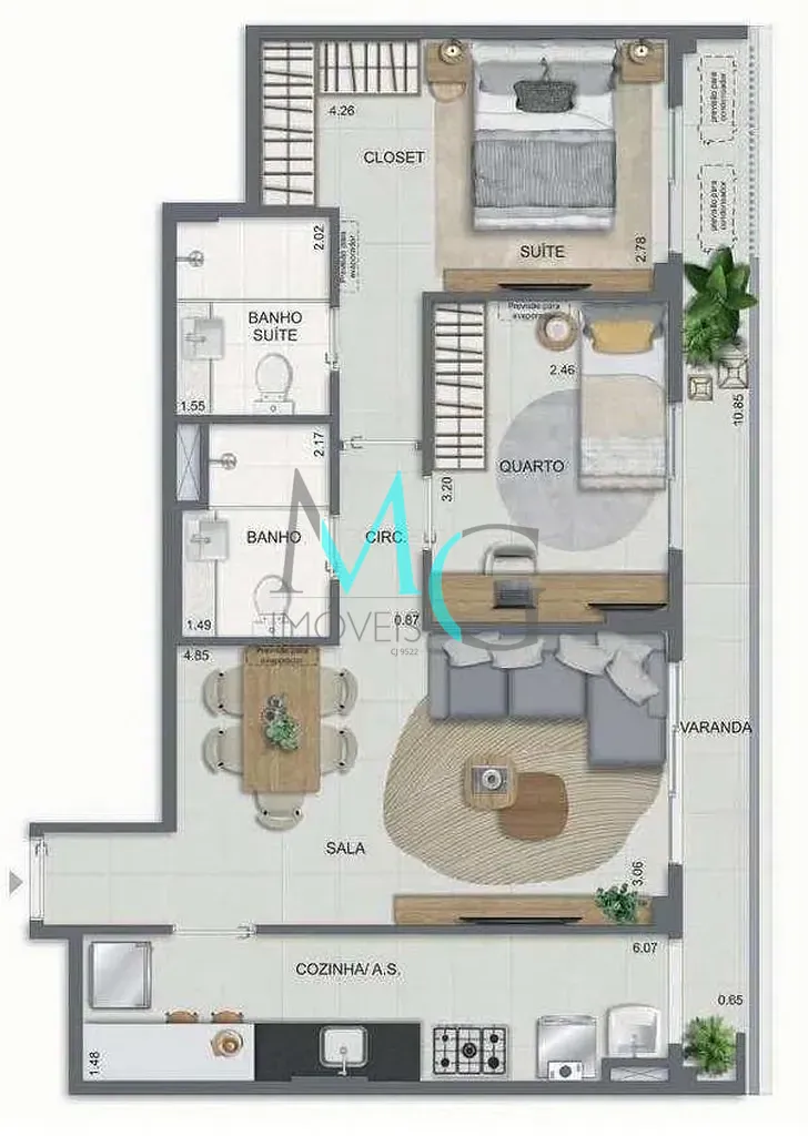 Cobertura, 3 quartos, 141 m² - Foto 32