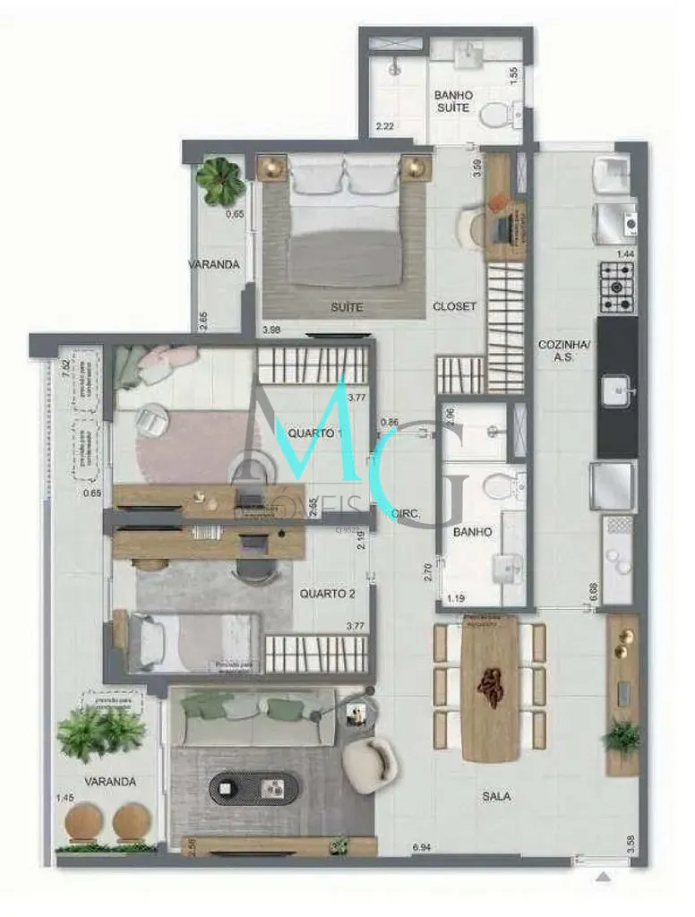 Cobertura, 3 quartos, 141 m² - Foto 38