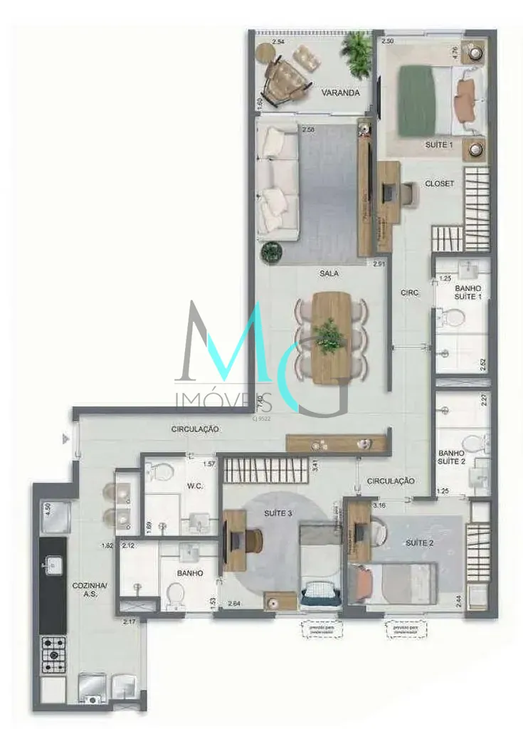 Cobertura, 3 quartos, 141 m² - Foto 39