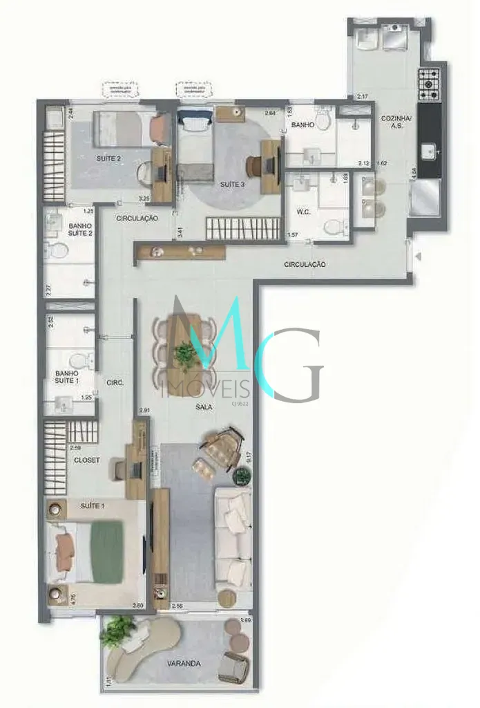 Cobertura, 3 quartos, 141 m² - Foto 41