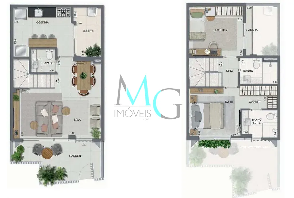 Casa, 2 quartos, 88 m² - Foto 28