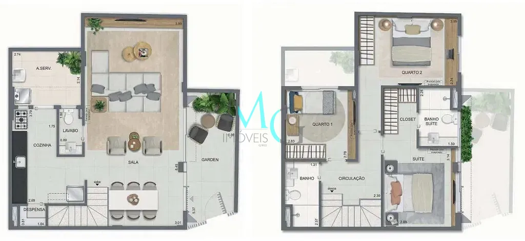 Casa, 2 quartos, 88 m² - Foto 54