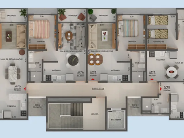 Studio 1 quarto e 1 banheiro, à venda, no bairro Intermares em Cabedelo