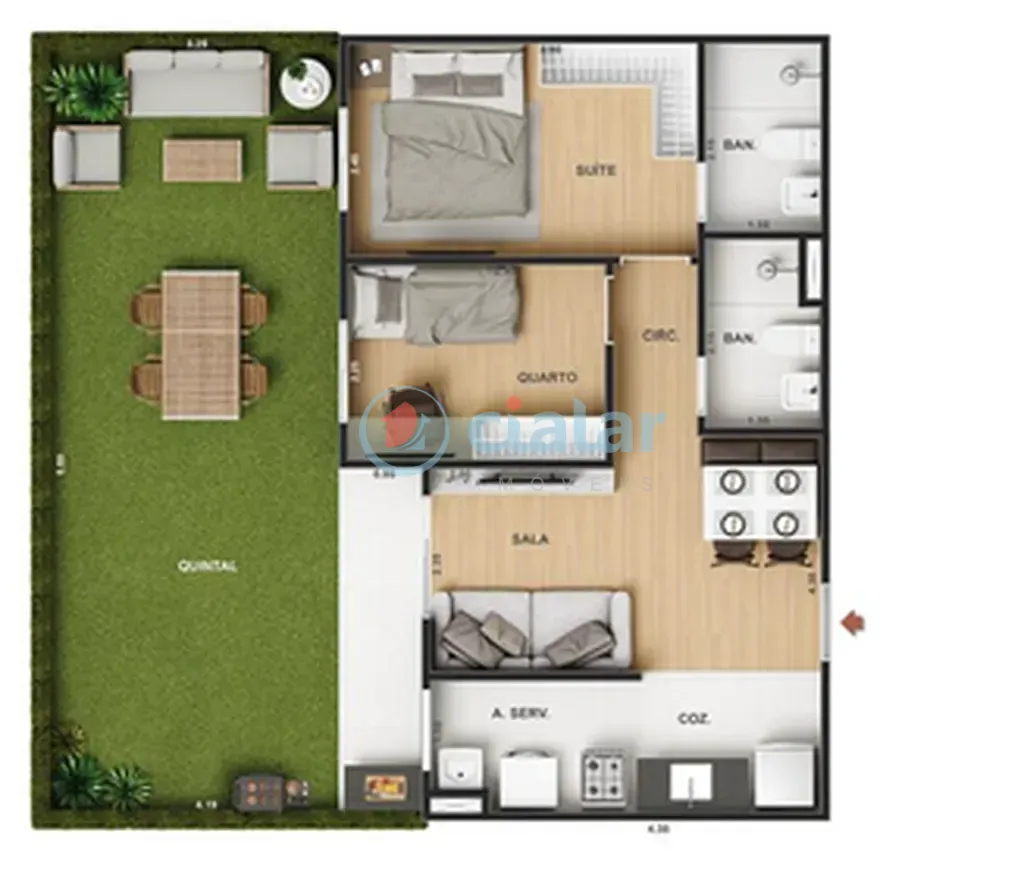 Apartamento, 2 quartos, 53 m² - Foto 27