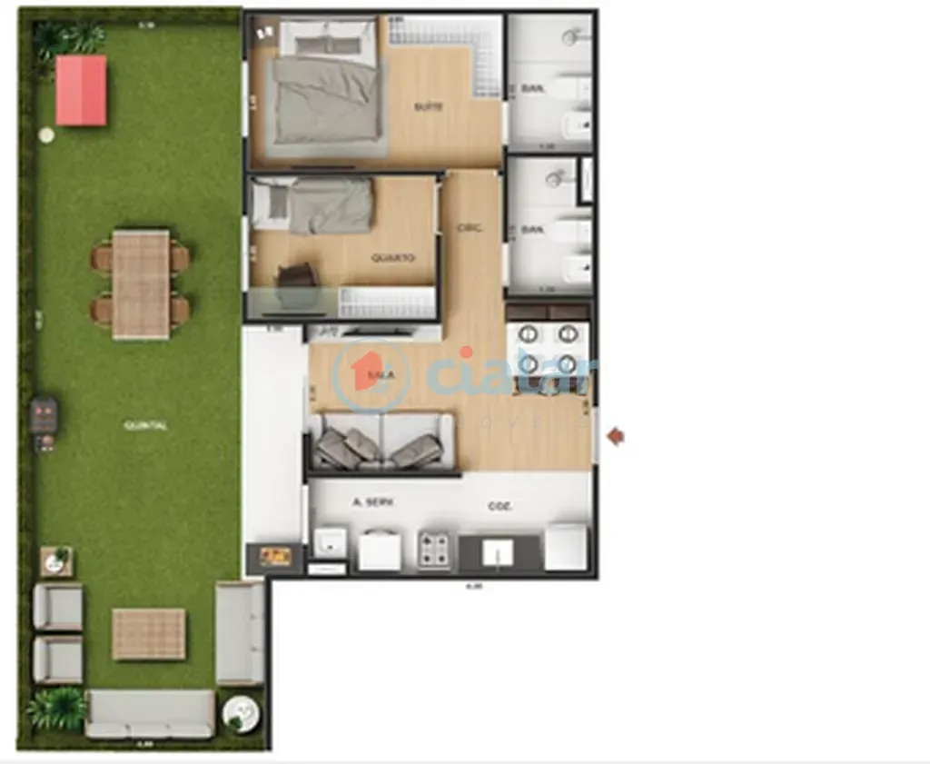 Apartamento, 2 quartos, 53 m² - Foto 28