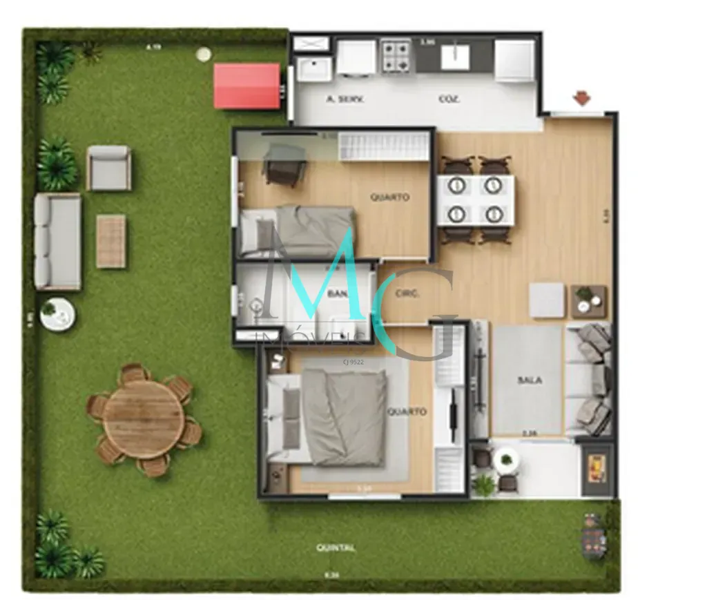 Apartamento, 2 quartos, 43 m² - Foto 29
