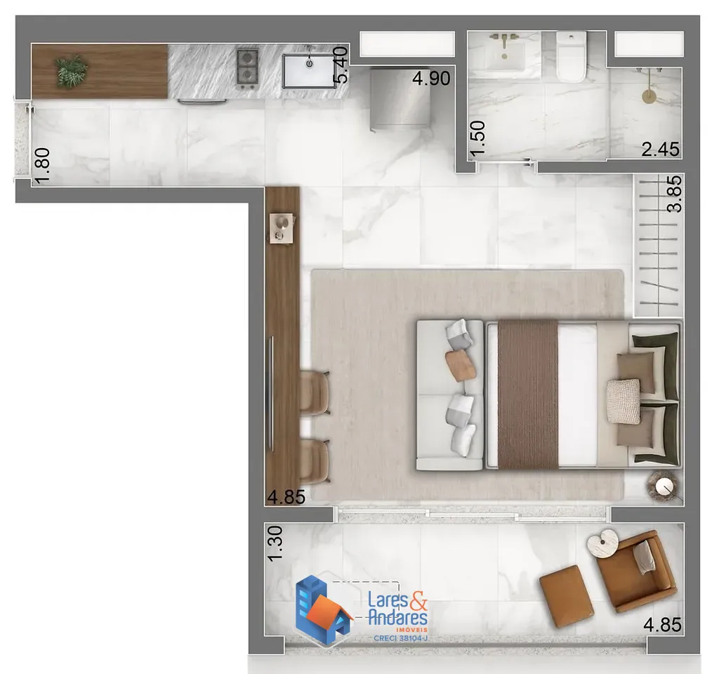 Apartamento, 1 quarto, 52 m² - Foto 23