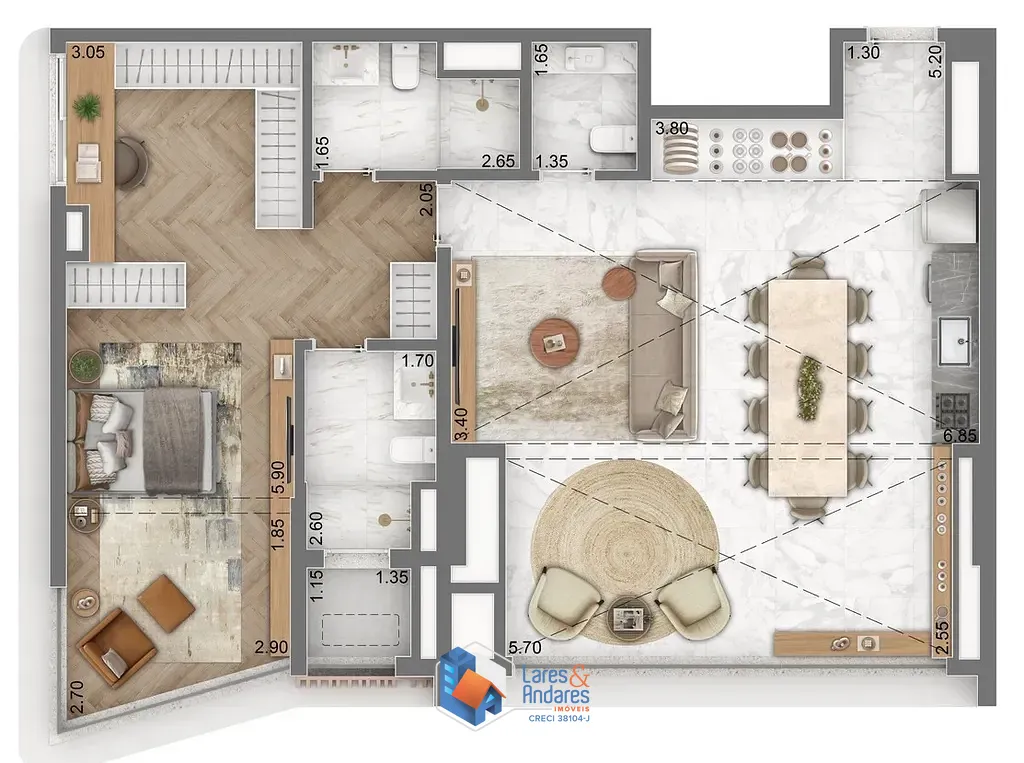Apartamento, 1 quarto, 52 m² - Foto 32