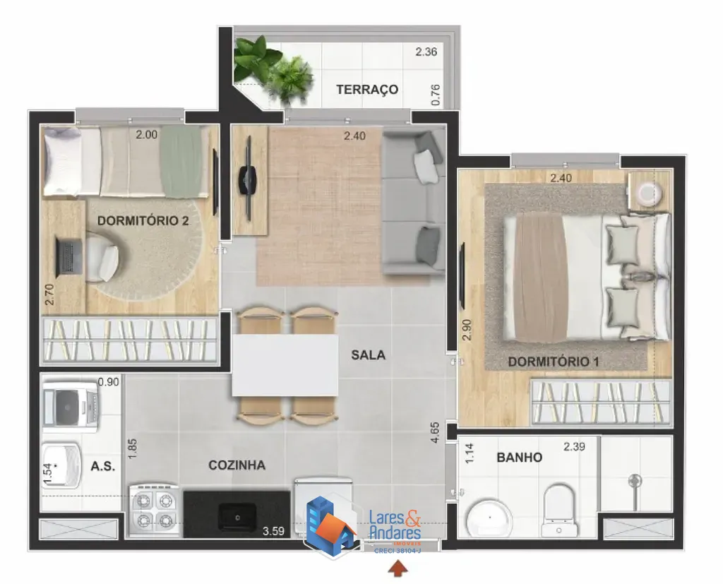 Apartamento, 2 quartos, 53 m² - Foto 28
