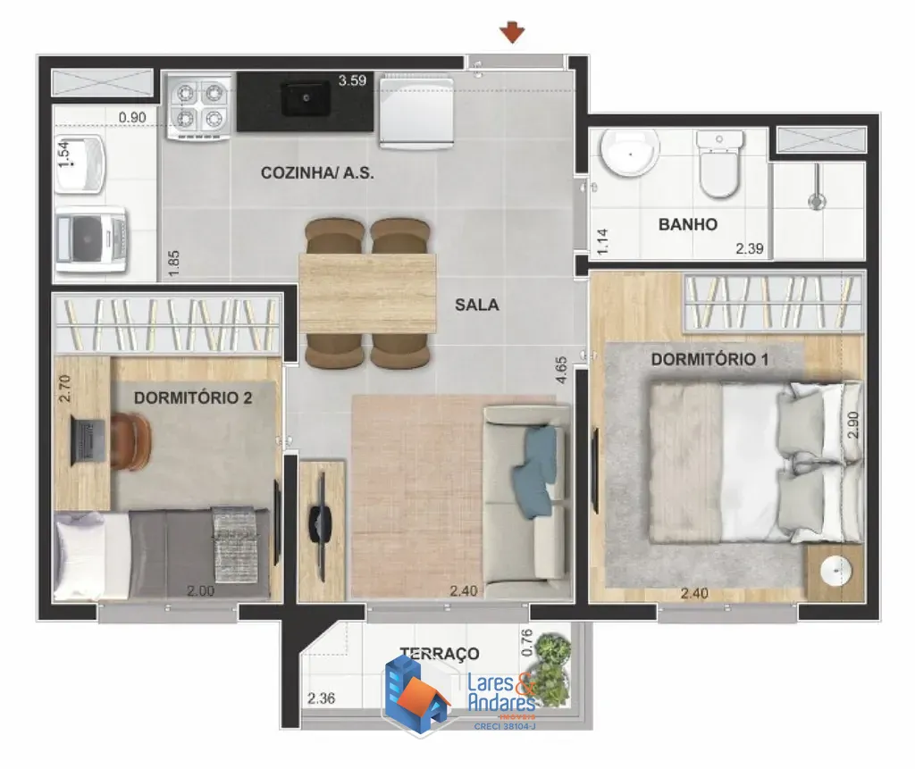 Apartamento, 2 quartos, 53 m² - Foto 30