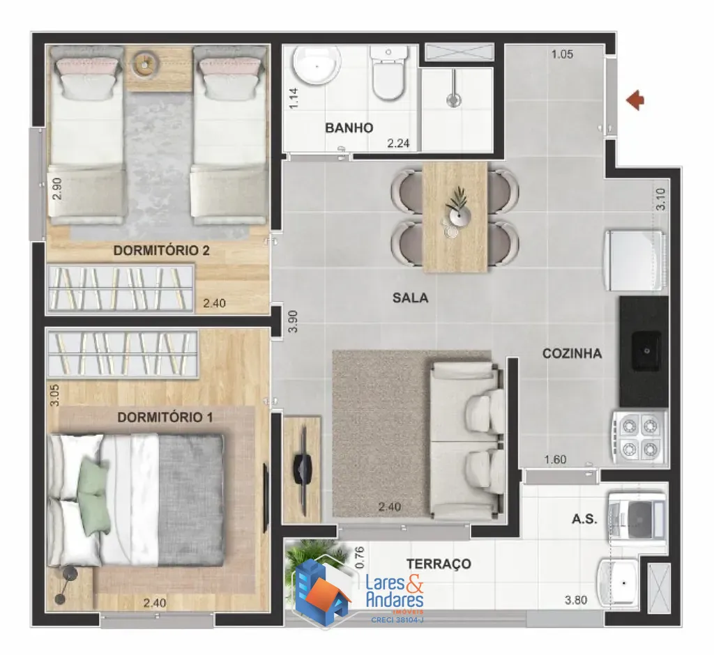 Apartamento, 2 quartos, 53 m² - Foto 31