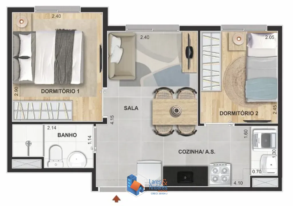 Apartamento, 2 quartos, 41 m² - Foto 25