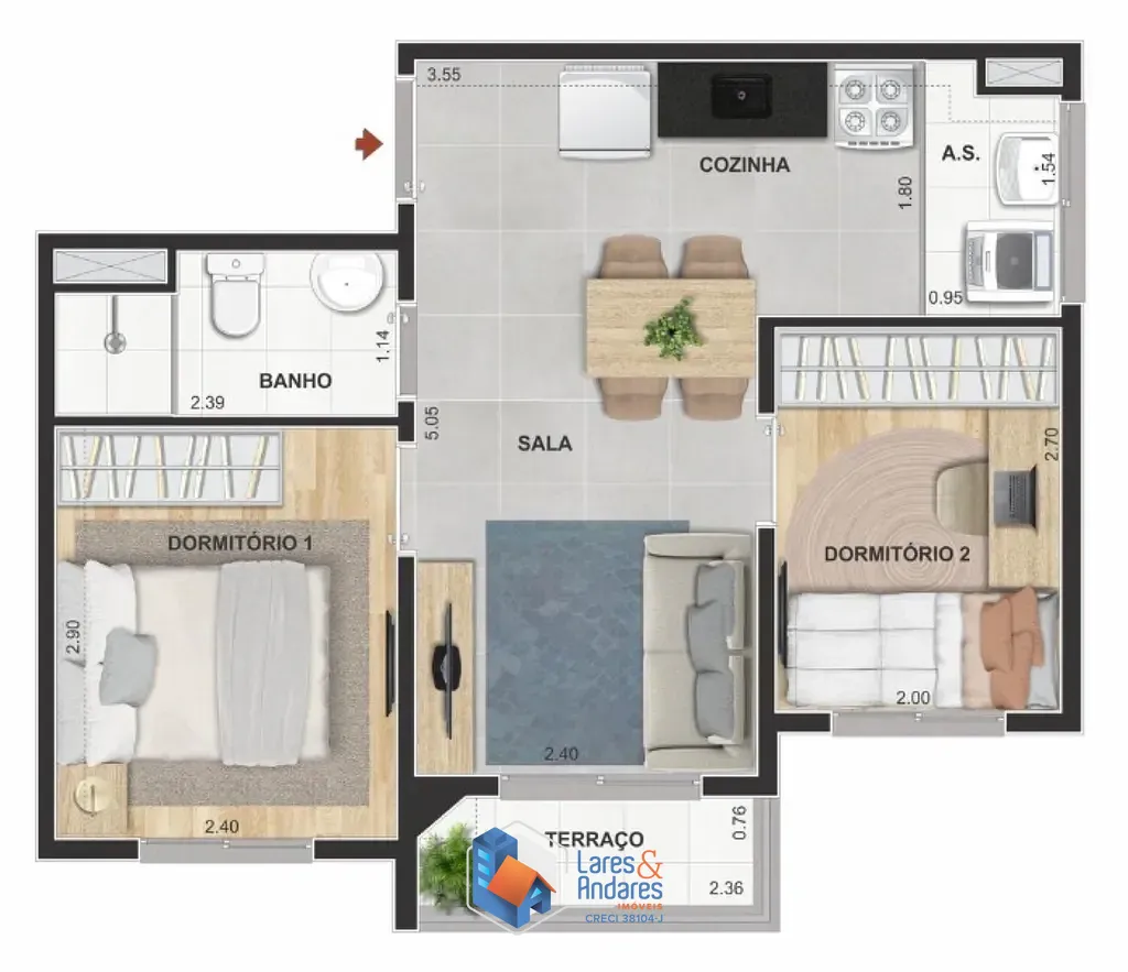 Apartamento, 2 quartos, 41 m² - Foto 29